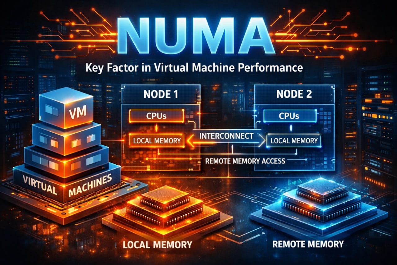 NUMA در مجازی‌سازی چیست؟ راهنمای کامل بهینه‌سازی CPU و Memory در VMware ESXi