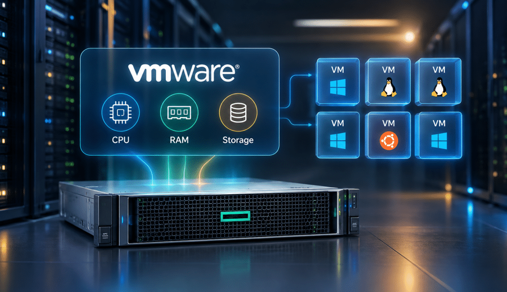 اجرای VMware و ماشین‌های مجازی
